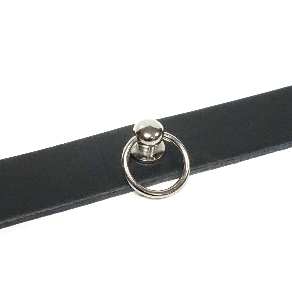 Bild 1 von Halsband in Leder mit kleinem O-Ring 13mm (Echtlederhalsband)