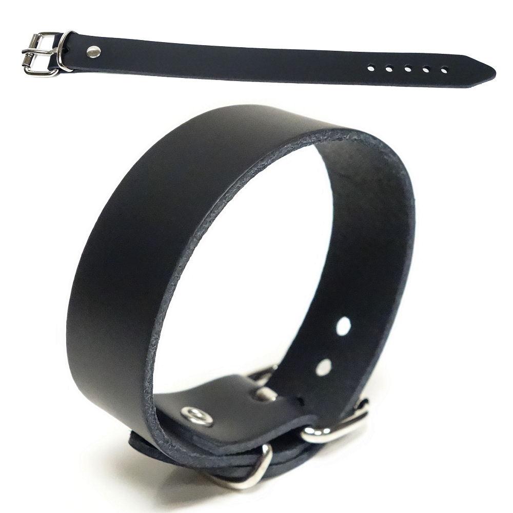 Bild 1 von Armband in Leder - Lederarmband mit Schnalle, Echtleder, Schwarz (Blank)