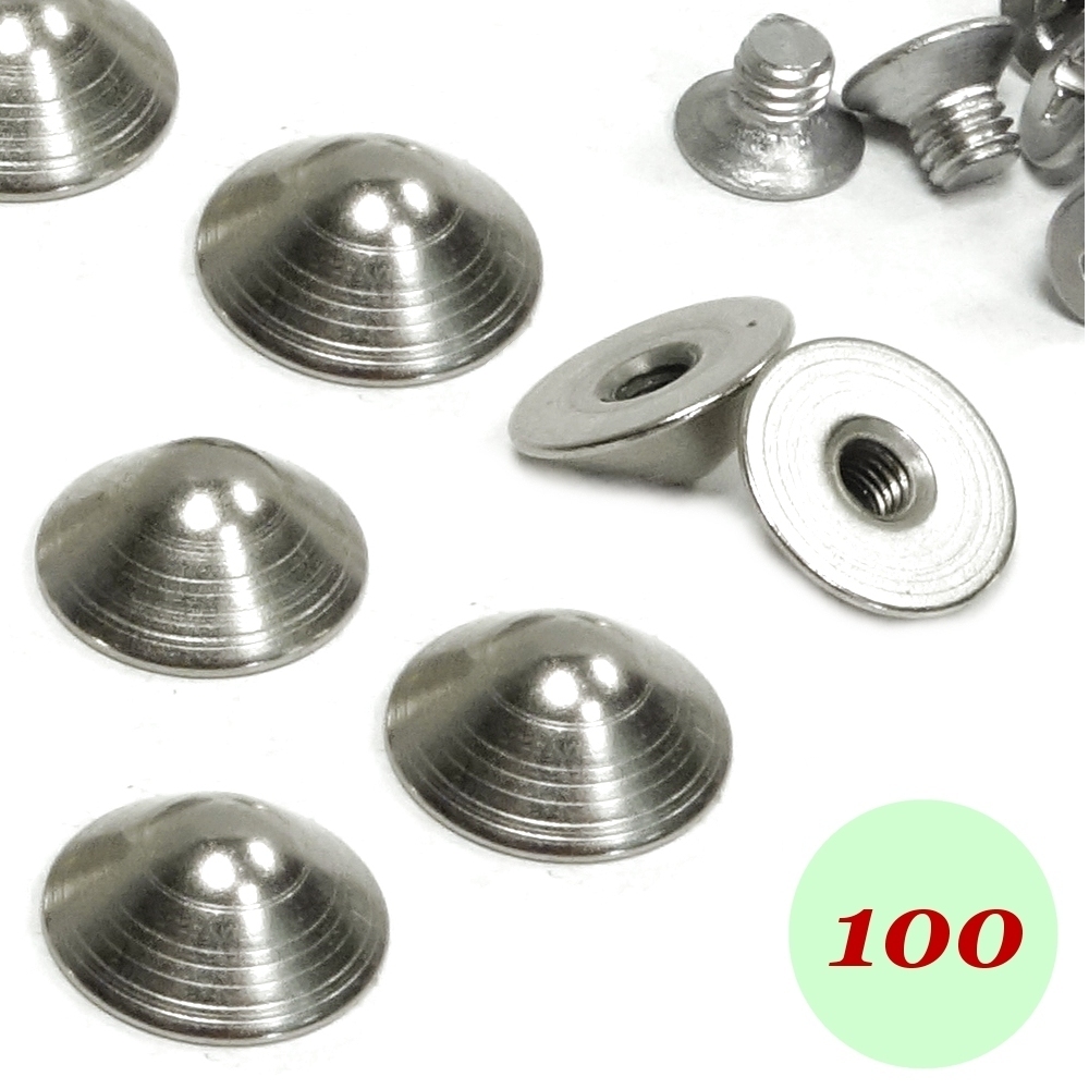 Bild 1 von 100 Stück Stahl !! Schraubnieten, Spitznieten 4mm, Silber