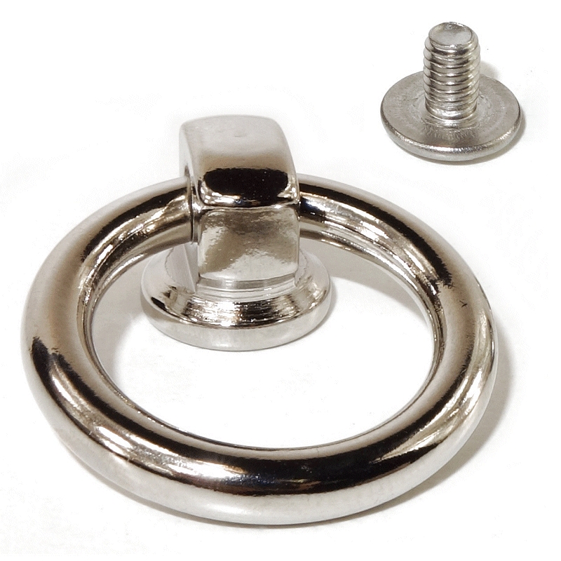Bild 1 von O-Ring 20mm > Silber, drehbar und schwenkbar im Halter, Schraubgewinde, rudimentäre Qualität, Stahl
