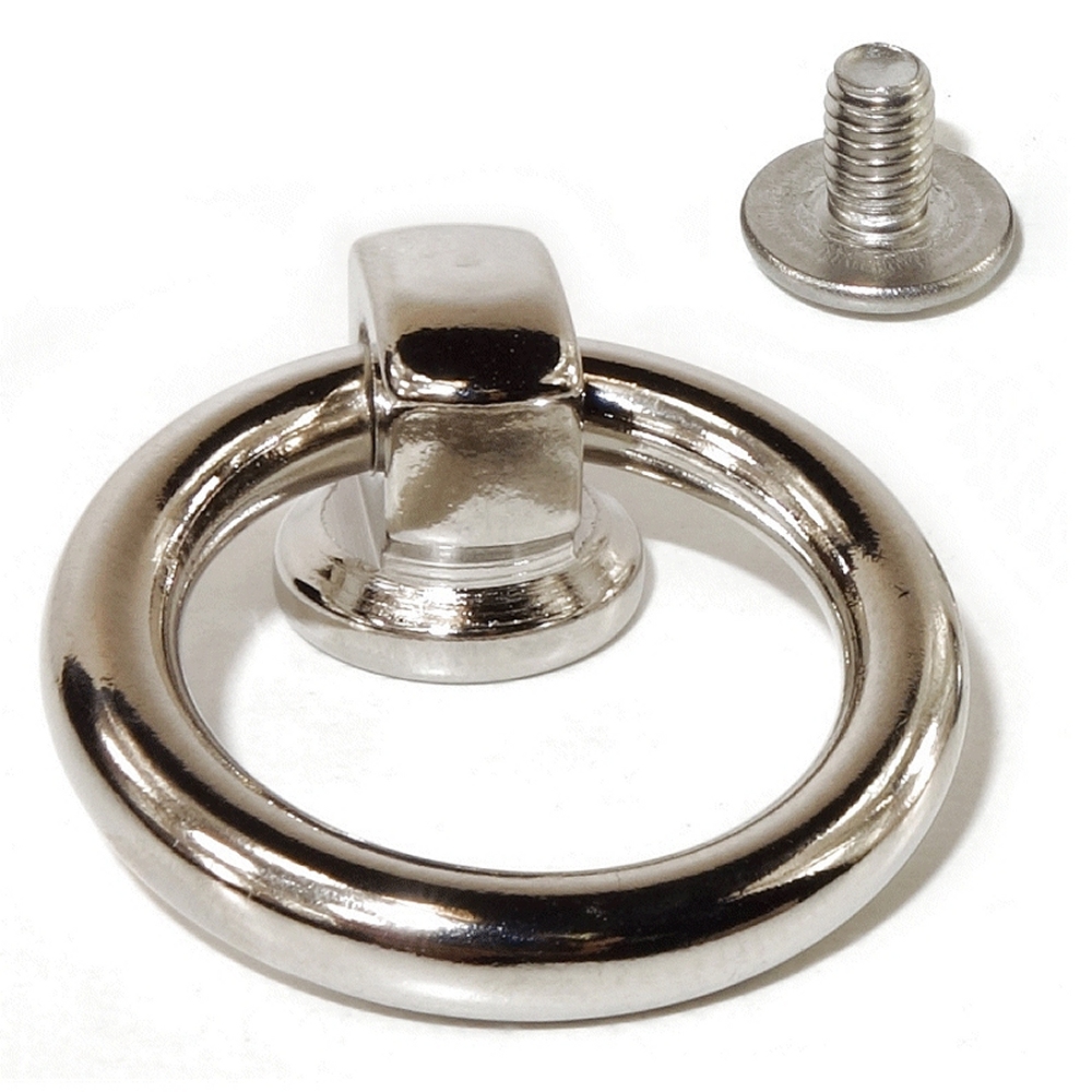 Bild 1 von Zubehör: O-Ringe und D-Ringe im Halter, als Zubehör für Hals- und Armbänder  / (Auswahl) O-Ring 20mm >> Silber >> Stahl >> 2.Wahl