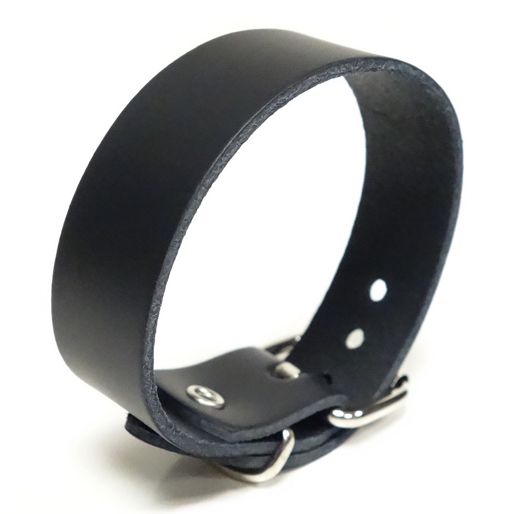 Bild 1 von Set >> 7 Stück Armbänder - Lederbänder 24 x 2 cm mit Schnalle, Schwarz (Blank)