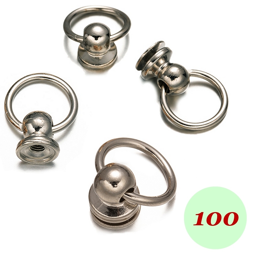 Bild 1 von 100 Stück O-Ringe 10mm, kleiner O-Ring im Halter mit Verschraubung, Farbe nach Auswahl  / (Farbe) Silber