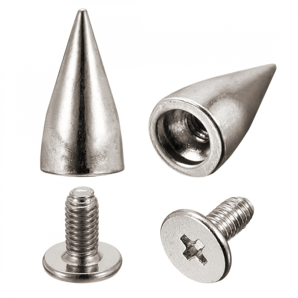 Bild 1 von 10 / 20 Stück Auswahl: Schraubnieten, Killernieten >> Sorte nach Auswahl, Zinklegierung  / (Menge) 20 Stück / (Sorte) Killernieten 15mm (Silber)