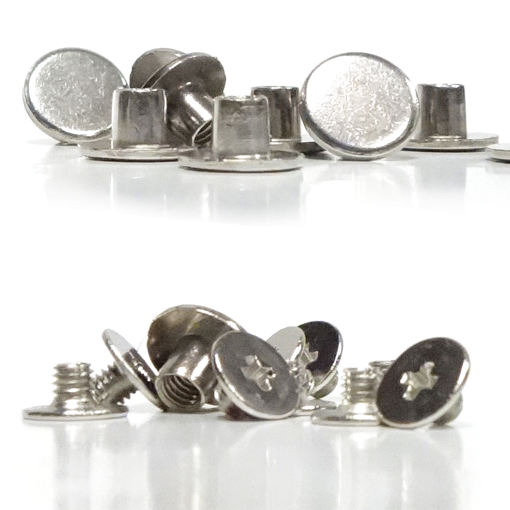 Bild 1 von Zubehör: 30 Stück Gürtelschrauben >> Set:  Füllhöhe 4mm + 5mm + 6mm (Druckguss)