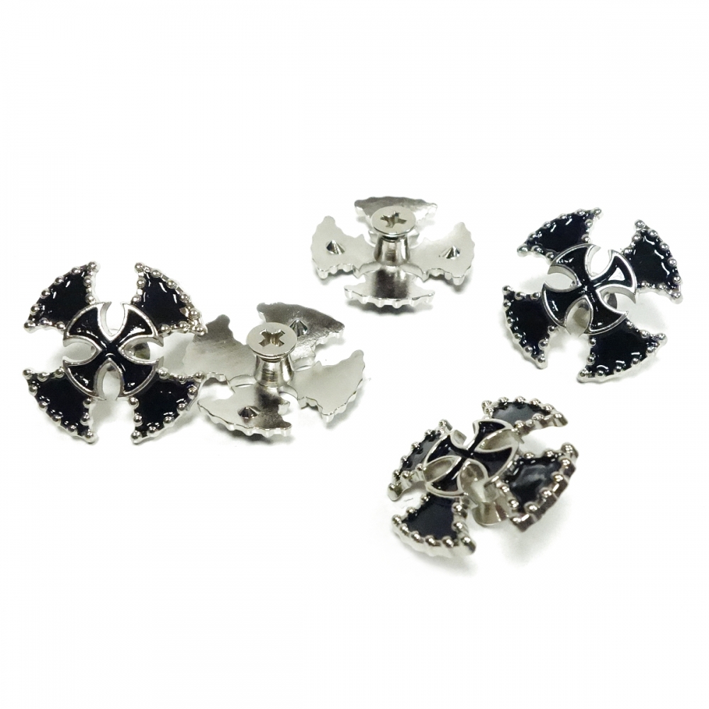 Bild 1 von 50 Stück Motivnieten - Eisernes Kreuz (Doppel) - Schraubnieten (Motivnieten, Ziernieten)