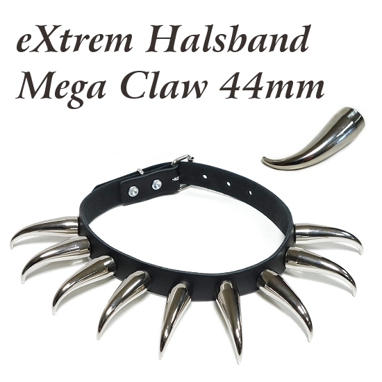 Bild 1 von eXtra Collection >> Powernieten >> Halsband mit 9 Stück eXtrem Krallen 44mm