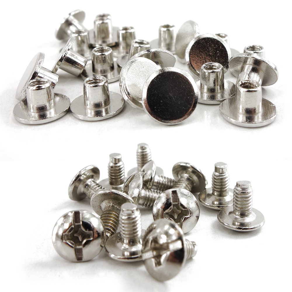 Bild 1 von Zubehör: 30 Stück Gürtelschrauben >> Set:  Füllhöhe 4mm + 5mm + 6mm (Druckguss)