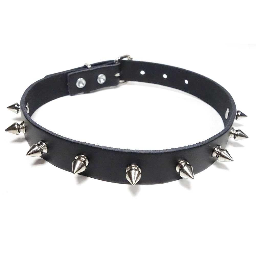 Bild 1 von Choker, Nietenhalsband mit Killernieten 12mm, Farbe: Silber, Zinklegierung, 1-reihig