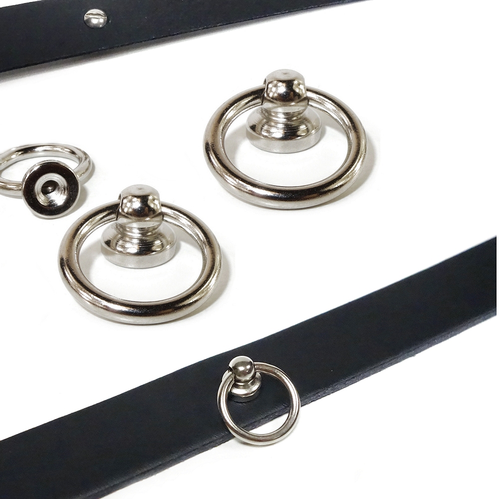 Bild 1 von Halsband in Leder mit kleinem O-Ring 12mm (Echtlederhalsband)