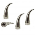 Bild 2 von 100 Stück Schraubnieten, Zinklegierung, Rund - Krallenniete 19mm (Silber) - Kurzes Gewinde