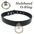 Bild 1 von Halsband in Leder mit großem O-Ring 21mm (Echtlederhalsband)
