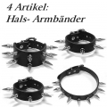 Bild 1 von Set 15 >> Set mit 4 Artikel, Nietenhalsband und Armbänder mit Nieten 25mm