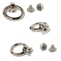 Bild 2 von O-Ring 20mm > Silber, drehbar und schwenkbar im Halter, Schraubgewinde, rudimentäre Qualität, Stahl