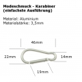 Bild 4 von Wirbel - Karabiner, kleiner Karabinerhaken 46mm (Schnapper)