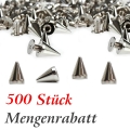 Bild 2 von 500 Stück Schraubnieten, Spikenieten 10mm, Zinklegierung