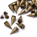 Bild 2 von 100 Stück Schraubnieten, Zinklegierung, Killerniete 15mm (Bronze)