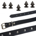 Bild 3 von . Nietenhalsband, Choker mit Killernieten 12mm, Farbe: Schwarz, Zinklegierung, 1-reihig