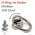 Bild 1 von Zubehör >> D-Ringe und O-Ringe im Halter, Ringkloben als Zubehör für Hals- und Armbänder  / (Auswahl) D-Ring 15mm >> Silber