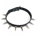 Bild 3 von . Nietenhalsband, Choker mit Killernieten 25mm, Farbe: Silber, Zinklegierung, 1-reihig