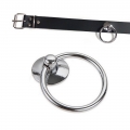 Bild 2 von Halsband in Leder mit Giant O-Ring 35mm - Silber