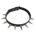 Bild 7 von . Set: 2 Stück >> Nietenhalsbänder, Choker >> mit Killernieten 12mm + 25mm, 1-reihig