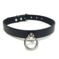 Bild 2 von Halsband in Leder mit großem O-Ring 20mm (Echtlederhalsband)