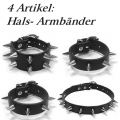 Bild 1 von Set 14 >> Set mit 4 Artikel, Nietenhalsband und Armbänder mit Nieten 13mm