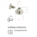 Bild 3 von Zubehör: 10 Stück Gürtelschrauben aus Druckguss >> Füllhöhe 4mm