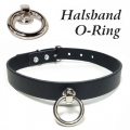 Bild 1 von Halsband in Leder mit großem O-Ring 20mm (Echtlederhalsband)