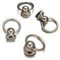 Bild 2 von . 50 Stück kleine O-Ringe 10mm, Silber, Ringkloben mit Schraubgewinde >> B-Ware / 2.Wahl !