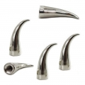 Bild 3 von 100 Stück Schraubnieten, Zinklegierung, Rund - Krallenniete 19mm (Silber) - Kurzes Gewinde