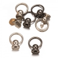 Bild 3 von . 50 Stück kleine O-Ringe 10mm, Silber, Ringkloben mit Schraubgewinde >> B-Ware / 2.Wahl !