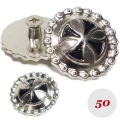 Bild 1 von 50 Stück Motivnieten - Eisernes Kreuz (Rund) - Schraubnieten (Motivnieten, Ziernieten)