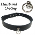 Bild 1 von Halsband in Leder mit kleinem O-Ring 10mm (Echtlederhalsband)