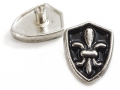 Bild 2 von 10 Stück ! Zinkdruckguss - Ziernieten, Wappen 13mm (Kornblume)