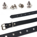 Bild 3 von . Nietenhalsband, Choker mit Killernieten 12mm, Farbe: Silber, Zinklegierung, 1-reihig