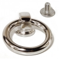 Bild 1 von O-Ring 20mm > Silber, drehbar und schwenkbar im Halter, Schraubgewinde, rudimentäre Qualität, Stahl