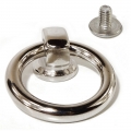 Bild 1 von Zubehör: O-Ringe und D-Ringe im Halter, als Zubehör für Hals- und Armbänder  / (Auswahl) O-Ring 20mm >> Silber >> Stahl >> 2.Wahl