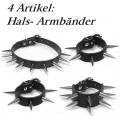 Bild 1 von Set 16 >> Set mit 4 Artikel, Nietenhalsband und Armbänder mit Nieten 28mm