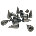 Bild 2 von 300 Stück Schraubnieten, Spikenieten 15mm, Schwarz, Zinklegierung