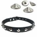 Bild 1 von Nietenhalsband, Spitznieten 4mm, 1-reihig, Halsband, Choker