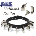 Bild 2 von eXtra Collection >> Nietenhalsband mit Spikenieten, Krallennieten 31mm, 1-reihig