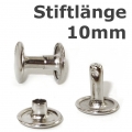 Bild 1 von 100 Stück Hohlnieten >> Stiftlänge 10mm (Silber)