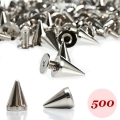 Bild 1 von 500 Stück Schraubnieten, Spikenieten 10mm, Zinklegierung