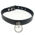 Bild 2 von Halsband in Leder mit großem O-Ring 21mm (Echtlederhalsband)