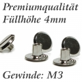 Bild 1 von Zubehör: 10 Stück Gürtelschrauben in Premiumqualität >>> M3 >> Füllhöhe 4mm